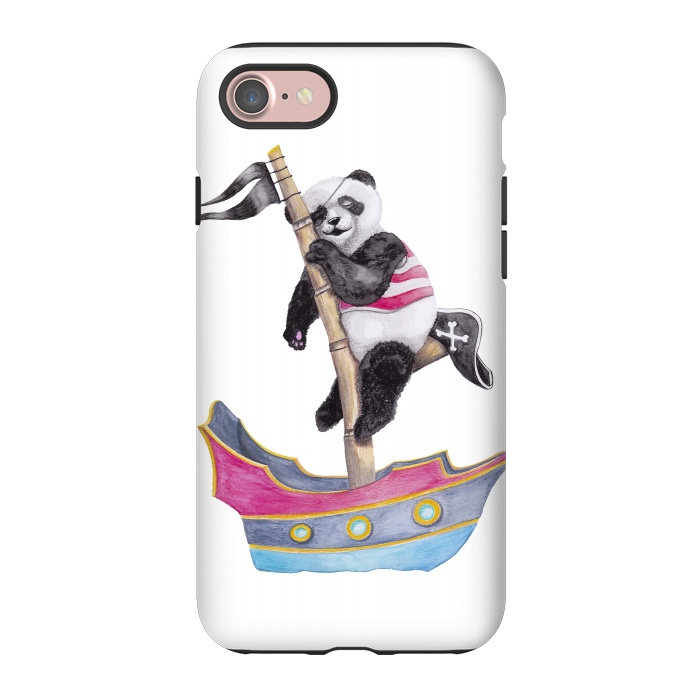 iPhone 7 StrongFit Panda Pirate by gingerlique