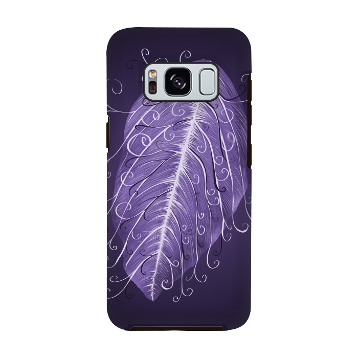 Galaxy S8 StrongFit Violet Swirly Leaf by Boriana Giormova