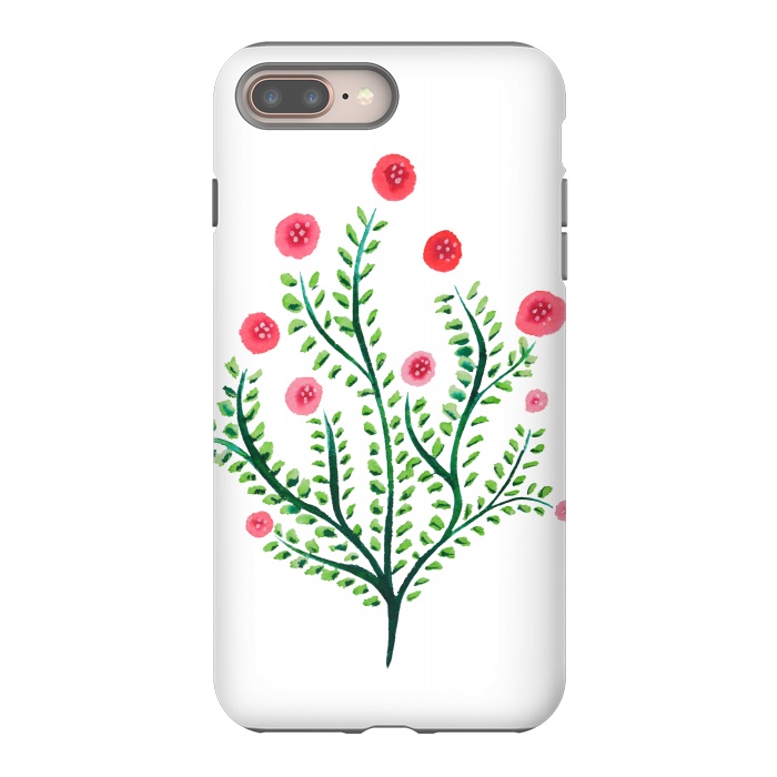 iPhone 7 plus StrongFit Spring Plant In Pink And Green by Boriana Giormova