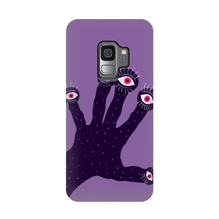 Galaxy S9 StrongFit Weird Hand With Watching Eyes by Boriana Giormova