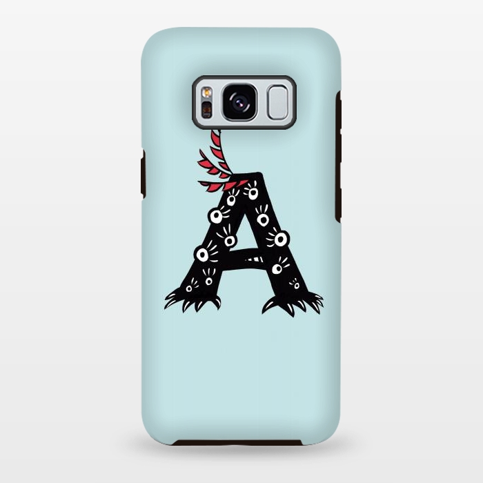 Galaxy S8 plus StrongFit Letter A Funny Monster Drawing by Boriana Giormova