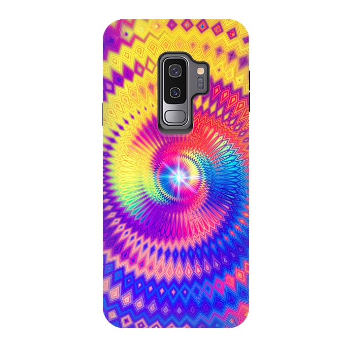 Galaxy S9 plus StrongFit Abstract Colorful Diamond Shape Circular Design by Art Design Works