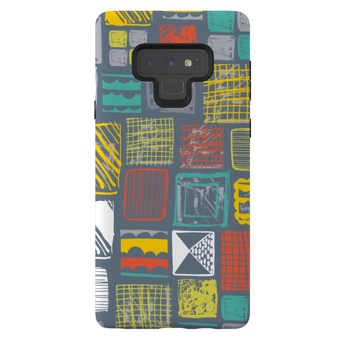 Galaxy Note 9 StrongFit Square Metropolis Leaves by Rachael Taylor