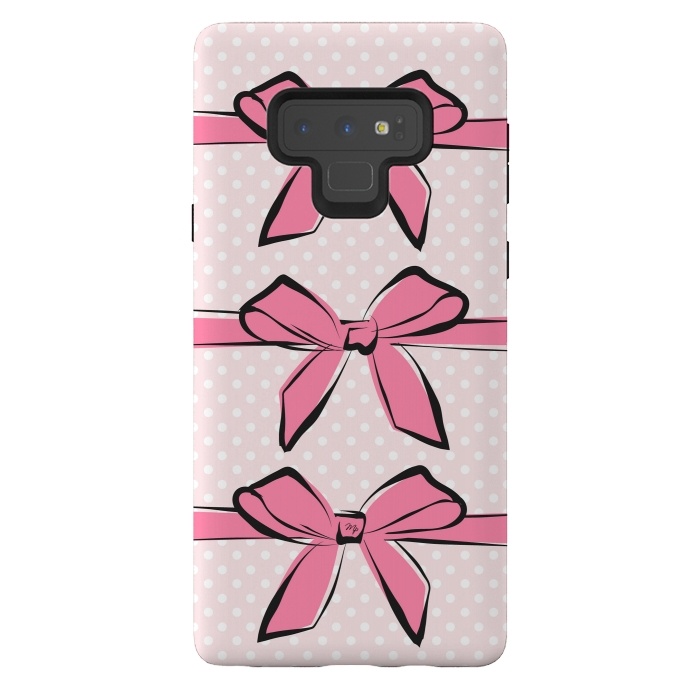 Galaxy Note 9 StrongFit Pink Bows by Martina