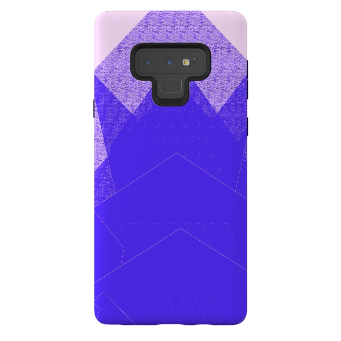 Galaxy Note 9 StrongFit Sunset Mountain Blue by ANoelleJay