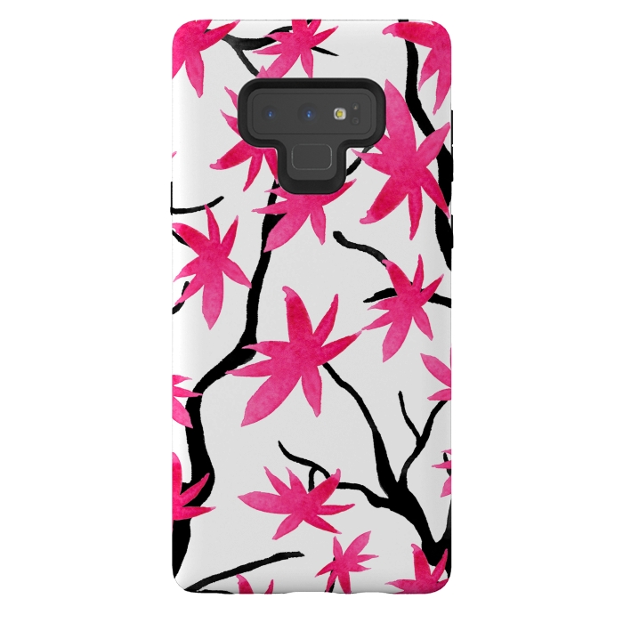 Galaxy Note 9 StrongFit Pink Blossoms by Amaya Brydon