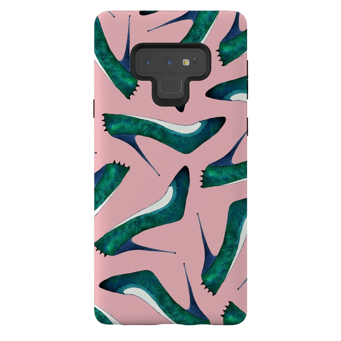 Galaxy Note 9 StrongFit Green With Envy Pink by Amaya Brydon