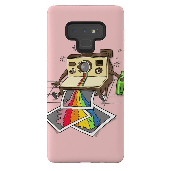 Galaxy Note 9 StrongFit DRUNK CAMERA ROSE by Coffee Man