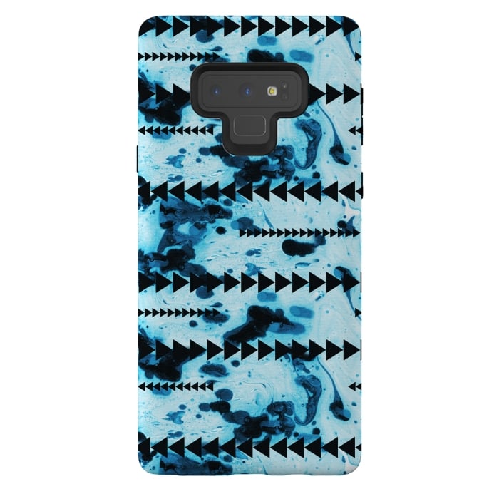 Galaxy Note 9 StrongFit marble stripe by Laura Grant