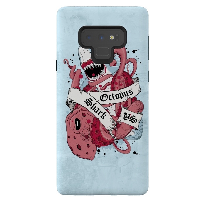 Galaxy Note 9 StrongFit Shark vs Octopus by Sitchko