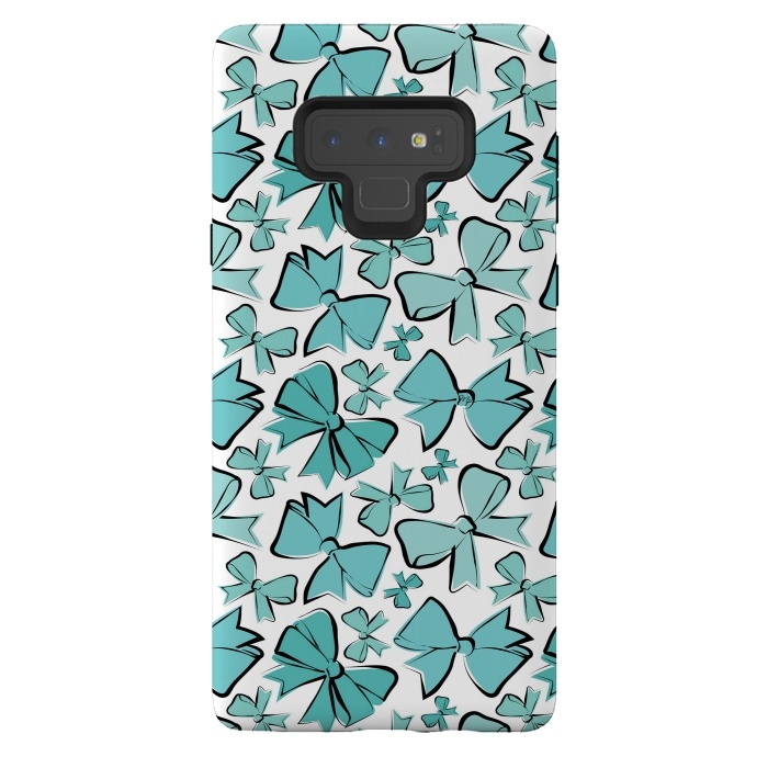 Galaxy Note 9 StrongFit Blue Bows by Martina