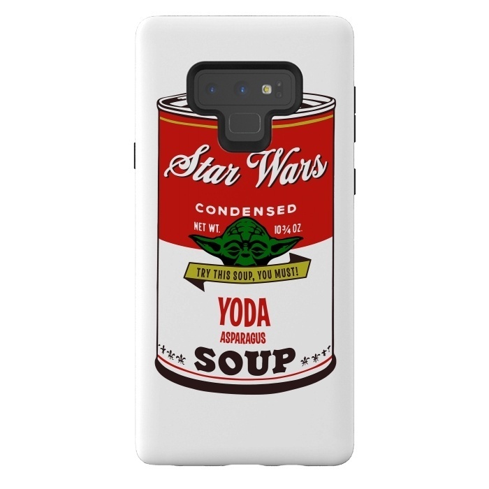Galaxy Note 9 StrongFit Star Wars Campbells Soup Yoda by Alisterny