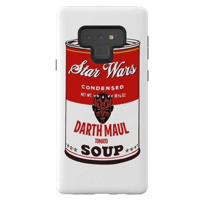 Galaxy Note 9 StrongFit Star Wars Campbells Soup Darth Maul by Alisterny