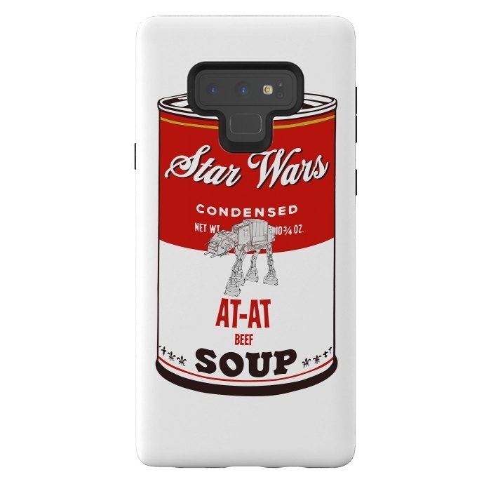 Galaxy Note 9 StrongFit Star Wars Campbells Soup At-At by Alisterny