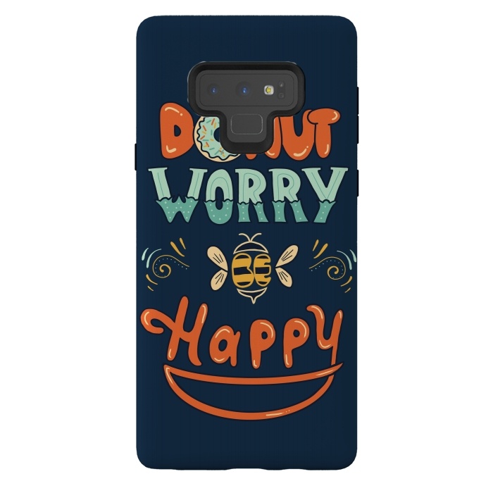 Galaxy Note 9 StrongFit Donut Worry Be Happy by Coffee Man