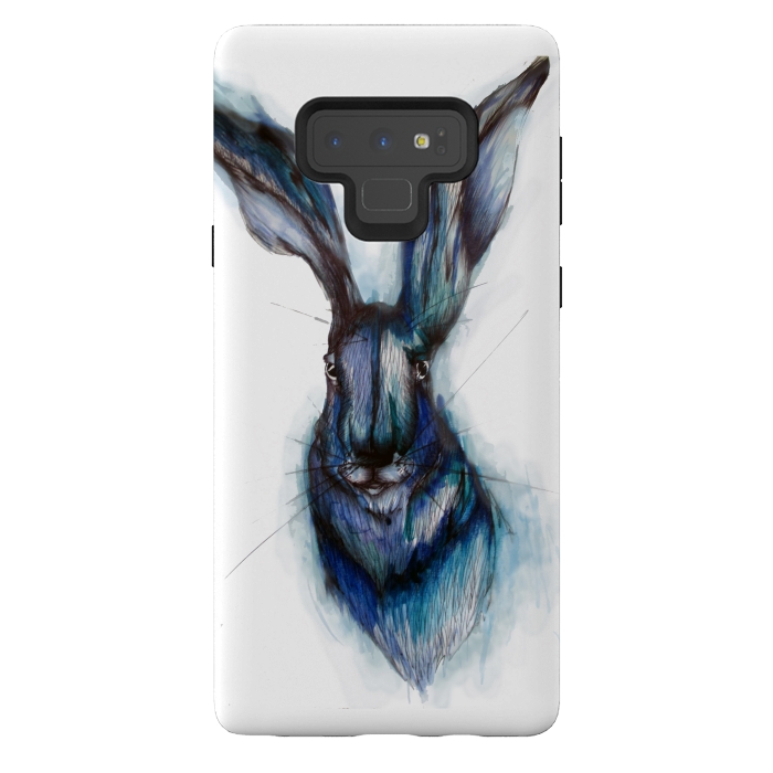 Galaxy Note 9 StrongFit Blue Hare by ECMazur 