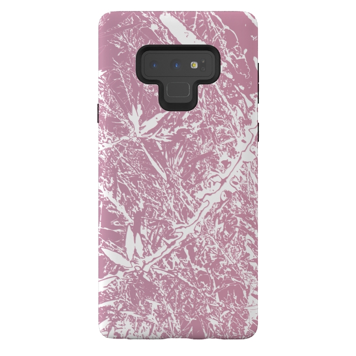 Galaxy Note 9 StrongFit Pink Floral Art by Zala Farah