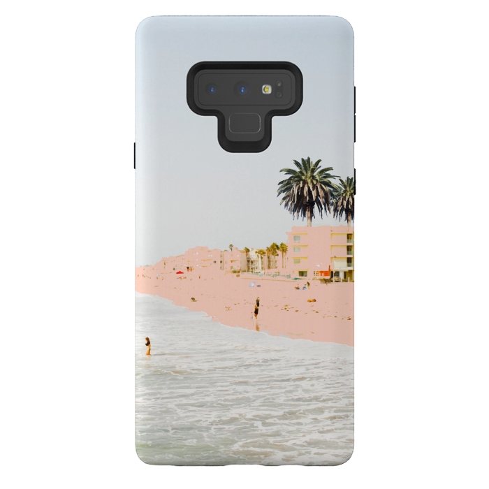 Galaxy Note 9 StrongFit Pink Beach by Uma Prabhakar Gokhale