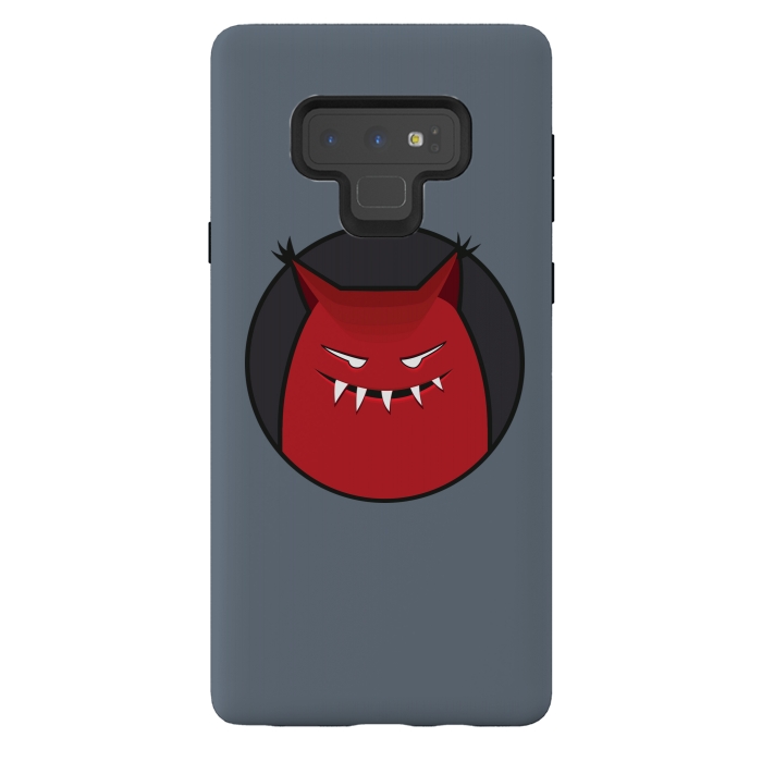 Galaxy Note 9 StrongFit Red Evil Monster With Pointy Ears by Boriana Giormova