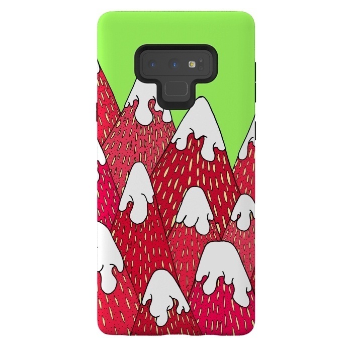 Galaxy Note 9 StrongFit Strawberry Mountains by Steve Wade (Swade)