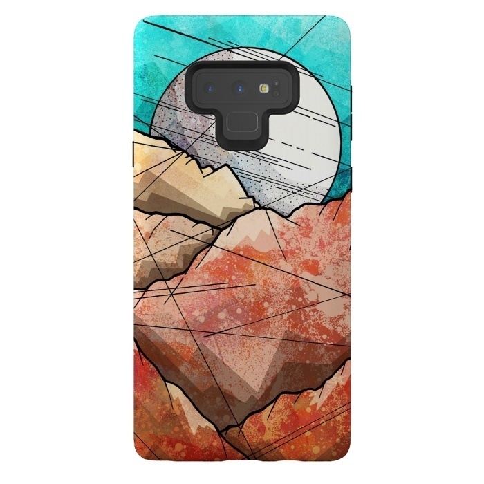 Galaxy Note 9 StrongFit Copper rocks under the moon by Steve Wade (Swade)