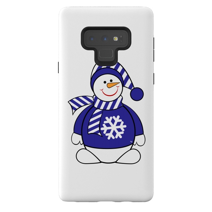 Galaxy Note 9 StrongFit Cute snowman by Martina