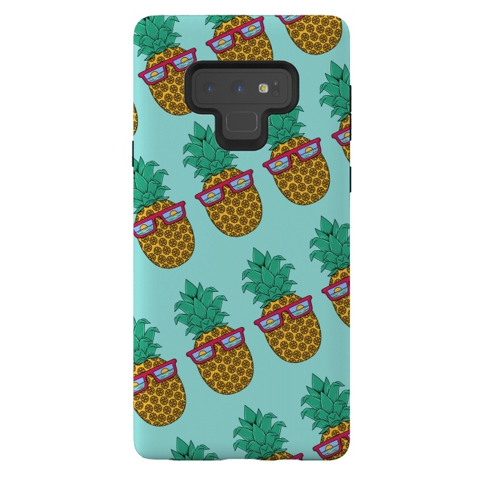 Galaxy Note 9 StrongFit Floral Pineapple pattern by Coffee Man
