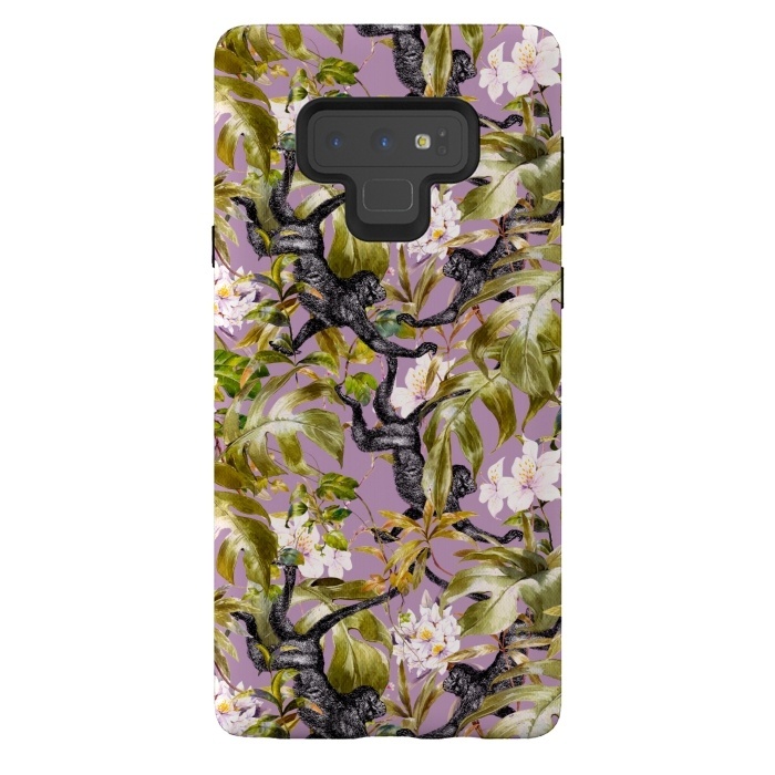 Galaxy Note 9 StrongFit Monkeys in the flowery jungle II by Mmartabc
