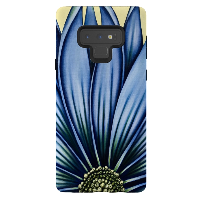 Galaxy Note 9 StrongFit Blue Daisy by Denise Cassidy Wood