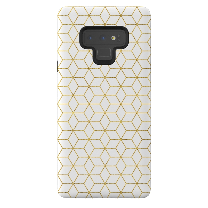 Galaxy Note 9 StrongFit Gold - Geometric by Uma Prabhakar Gokhale