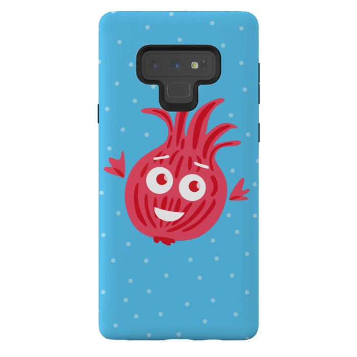 Galaxy Note 9 StrongFit Cute Red Onion Character by Boriana Giormova