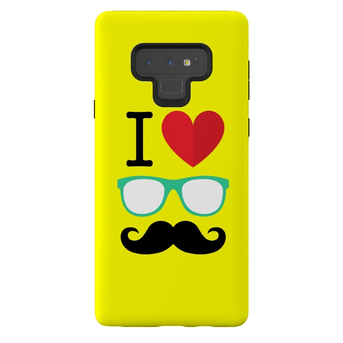 Galaxy Note 9 StrongFit I Love Moustache by Dhruv Narelia