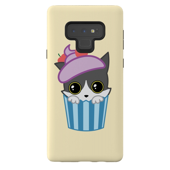 Galaxy Note 9 StrongFit Cupcake kitty by Laura Nagel