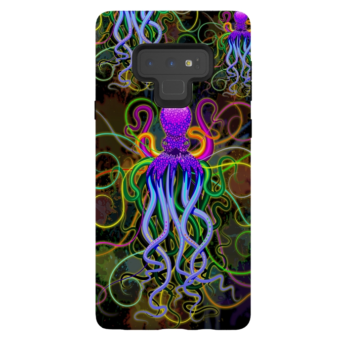 Galaxy Note 9 StrongFit Octopus Psychedelic Luminescence by BluedarkArt