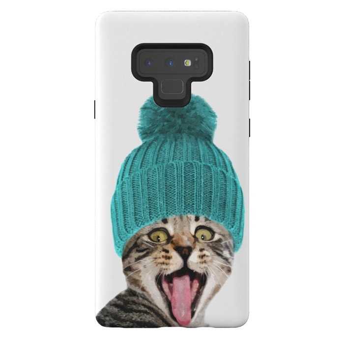 Galaxy Note 9 StrongFit Cat with Hat Portrait by Alemi