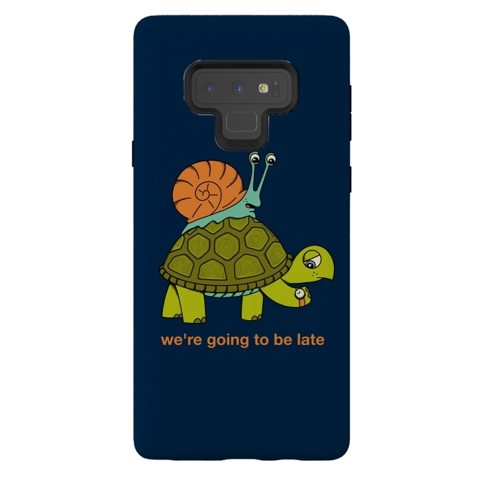 Galaxy Note 9 StrongFit Turtle and Snail by Coffee Man