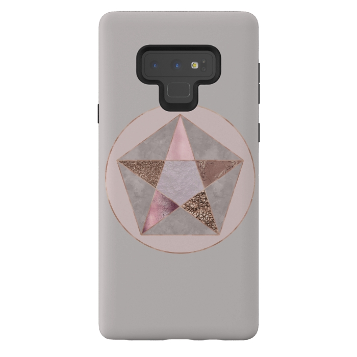 Galaxy Note 9 StrongFit Glamorous Rose Gold Pentagon by Andrea Haase