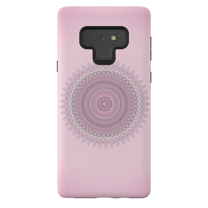 Galaxy Note 9 StrongFit Soft Pink Mandala by Andrea Haase
