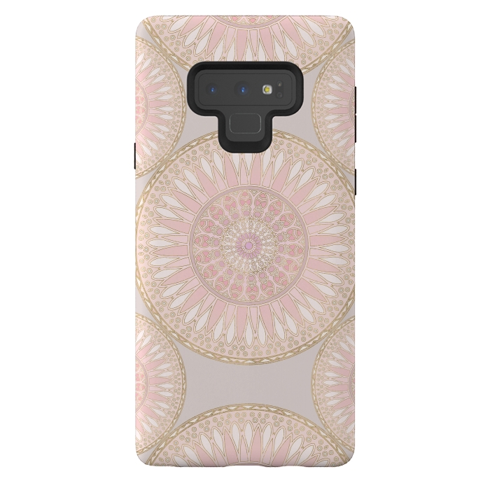 Galaxy Note 9 StrongFit Golden Touch Mandala Pattern by Andrea Haase