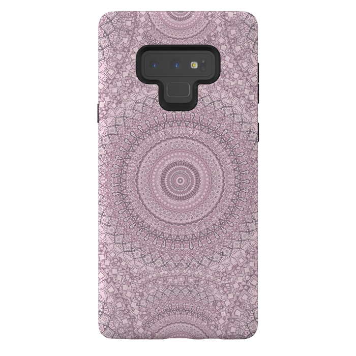 Galaxy Note 9 StrongFit Pastel Pink Mandala Art by Andrea Haase