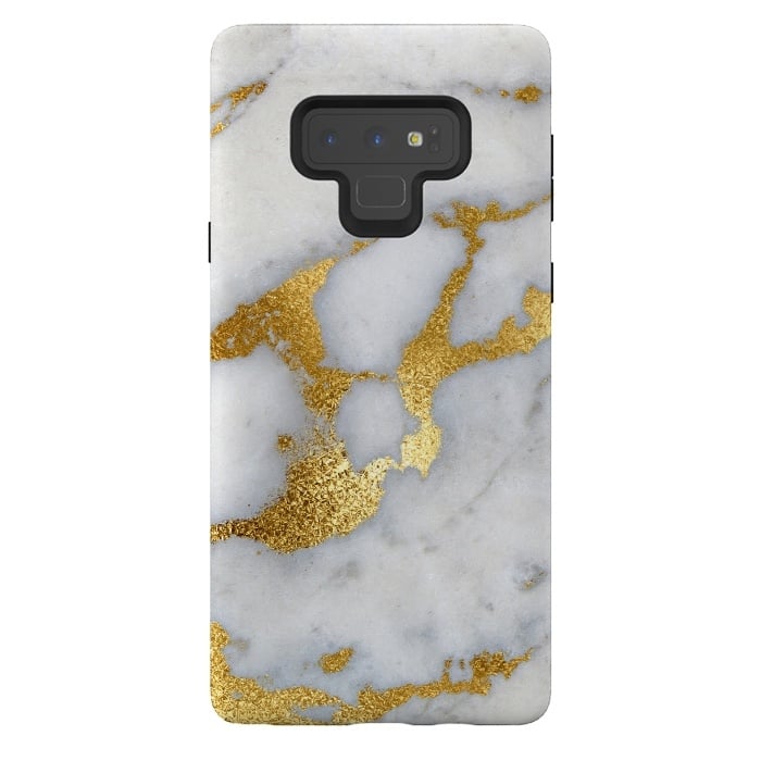 Galaxy Note 9 StrongFit Marble with Gold Metal Foil Veins by  Utart