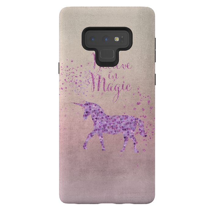 Galaxy Note 9 StrongFit Unicorn Believe In Magic by Andrea Haase