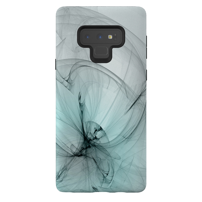 Galaxy Note 9 StrongFit Magic Turquoise Fractal by Andrea Haase