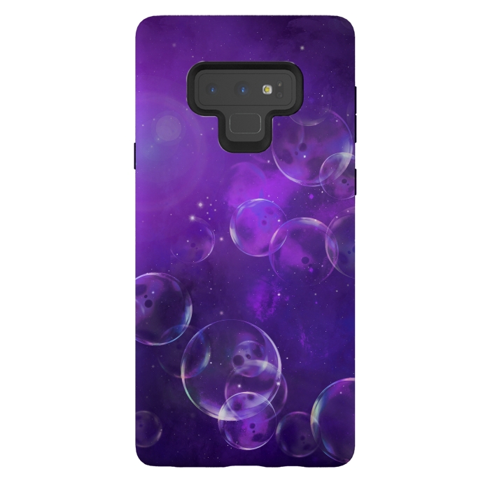 Galaxy Note 9 StrongFit Surreal Purple Bubbles by Andrea Haase