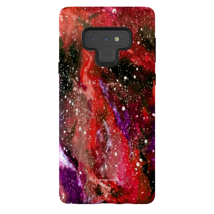 Galaxy Note 9 StrongFit Red Galaxy by Gringoface Designs