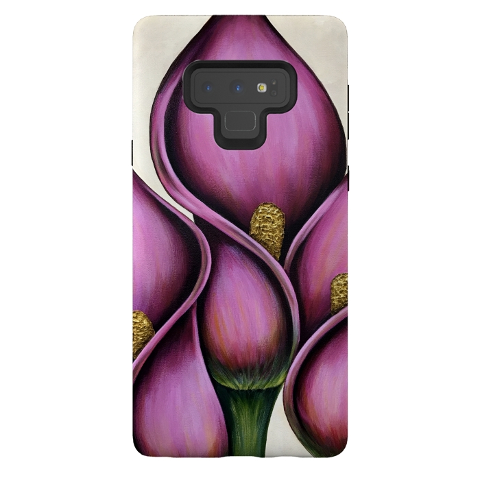 Galaxy Note 9 StrongFit New Pink Calla Lilies by Denise Cassidy Wood