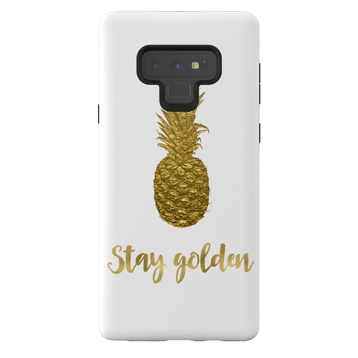 Galaxy Note 9 StrongFit Stay Golden Precious Pineapple by Andrea Haase