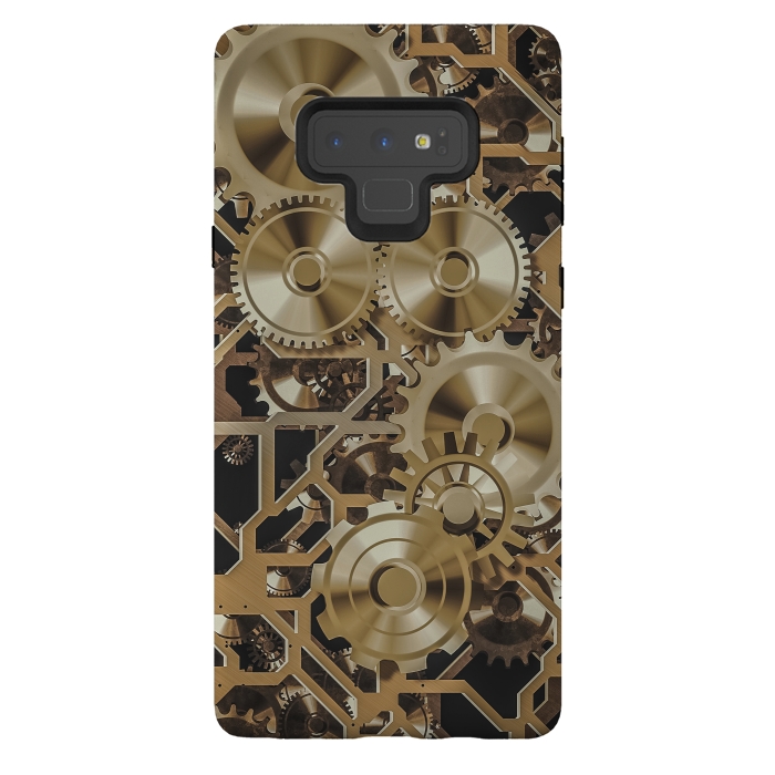 Galaxy Note 9 StrongFit Steampunk Gold by Andrea Haase
