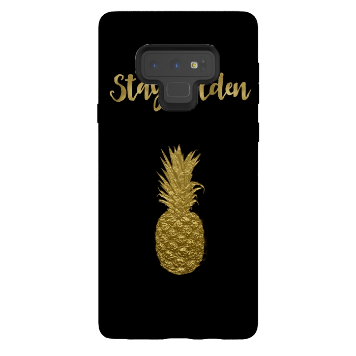 Galaxy Note 9 StrongFit Stay Golden Precious Tropical Pineapple by Andrea Haase