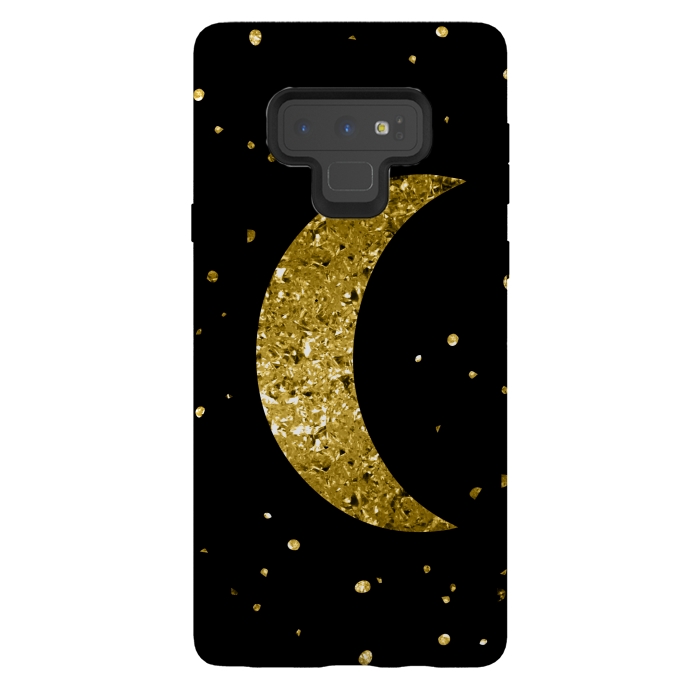 Galaxy Note 9 StrongFit Sparkling Golden Moon by Andrea Haase